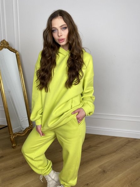  Марион костюм в  стиле Oversize  3х нитка 9651 Цвет: салатовый
