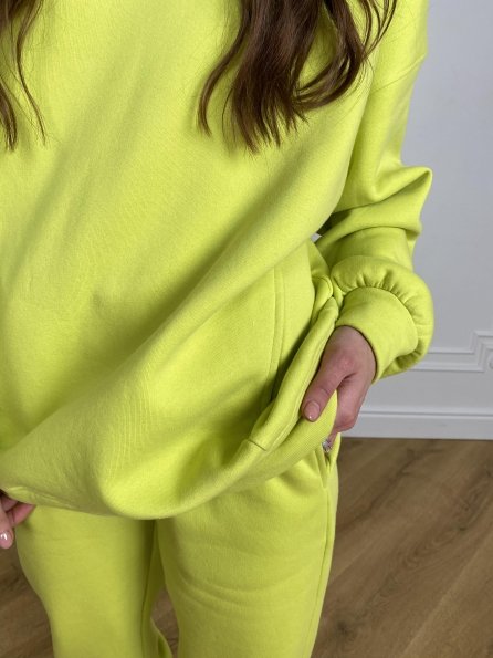  Марион костюм в  стиле Oversize  3х нитка 9651 Цвет: салатовый