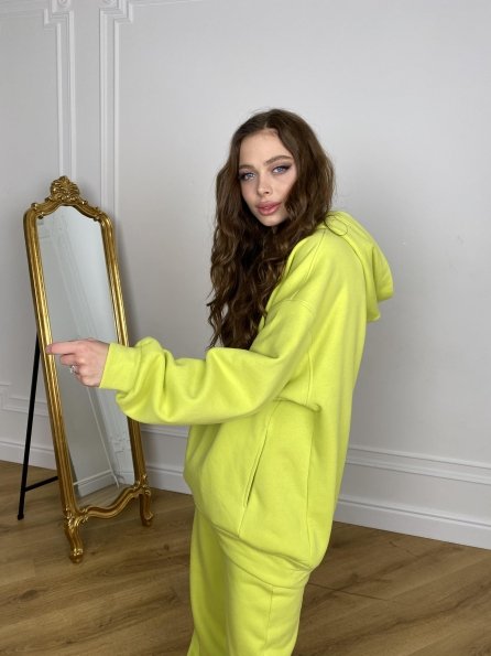  Марион костюм в  стиле Oversize  3х нитка 9651 Цвет: салатовый
