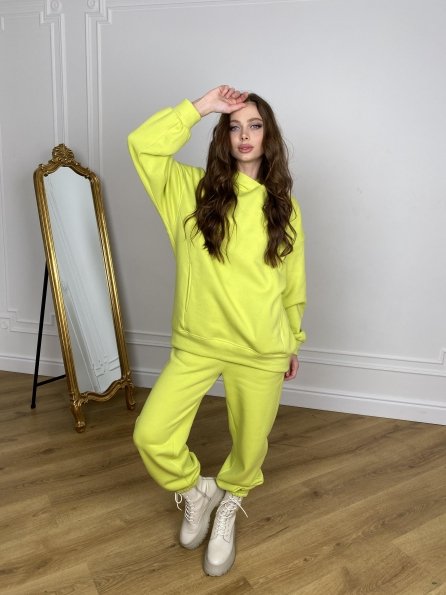  Марион костюм в  стиле Oversize  3х нитка 9651 Цвет: салатовый