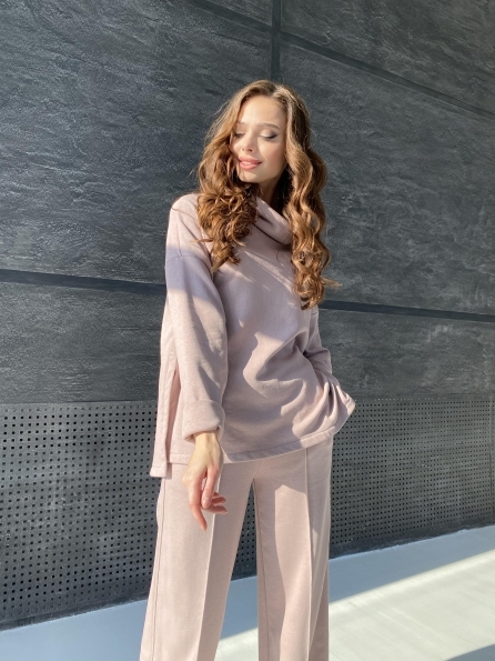 Джаст костюм Oversize  3х нитка 10564 Цвет: Кофе