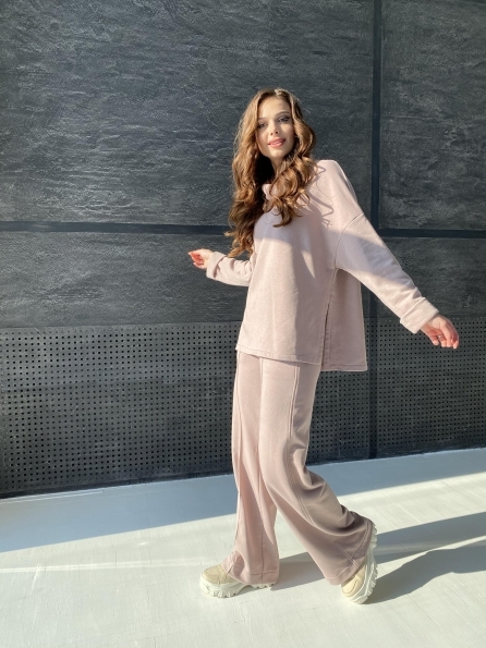 Джаст костюм Oversize  3х нитка 10564 Цвет: Кофе