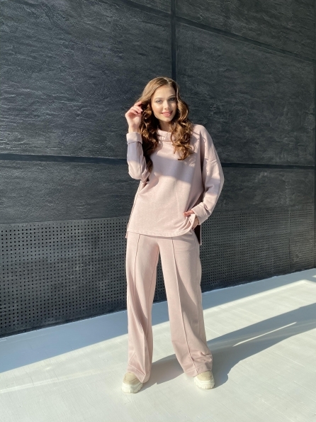 Джаст костюм Oversize  3х нитка 10564 Цвет: Кофе