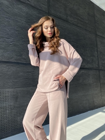 Джаст костюм Oversize  3х нитка 10564 Цвет: Кофе