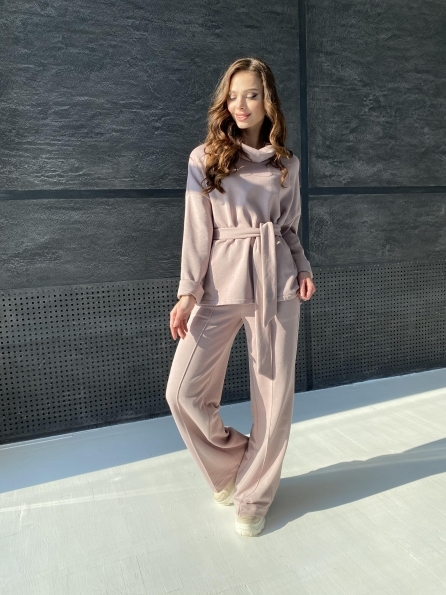 Джаст костюм Oversize  3х нитка 10564 Цвет: Кофе