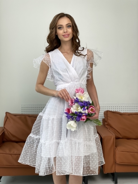 Манана платье из органзы  9101 Цвет: Белый
