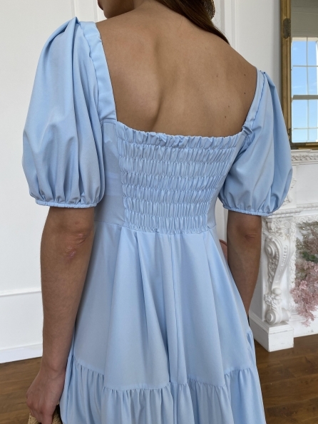 Сейшелы платье из софта стрейч 11471 Цвет: Голубой