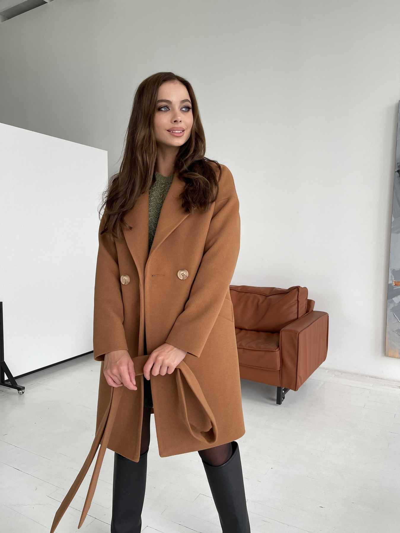 Купить женское пальто в Украине Сенсей пальто из кашемира 11821
