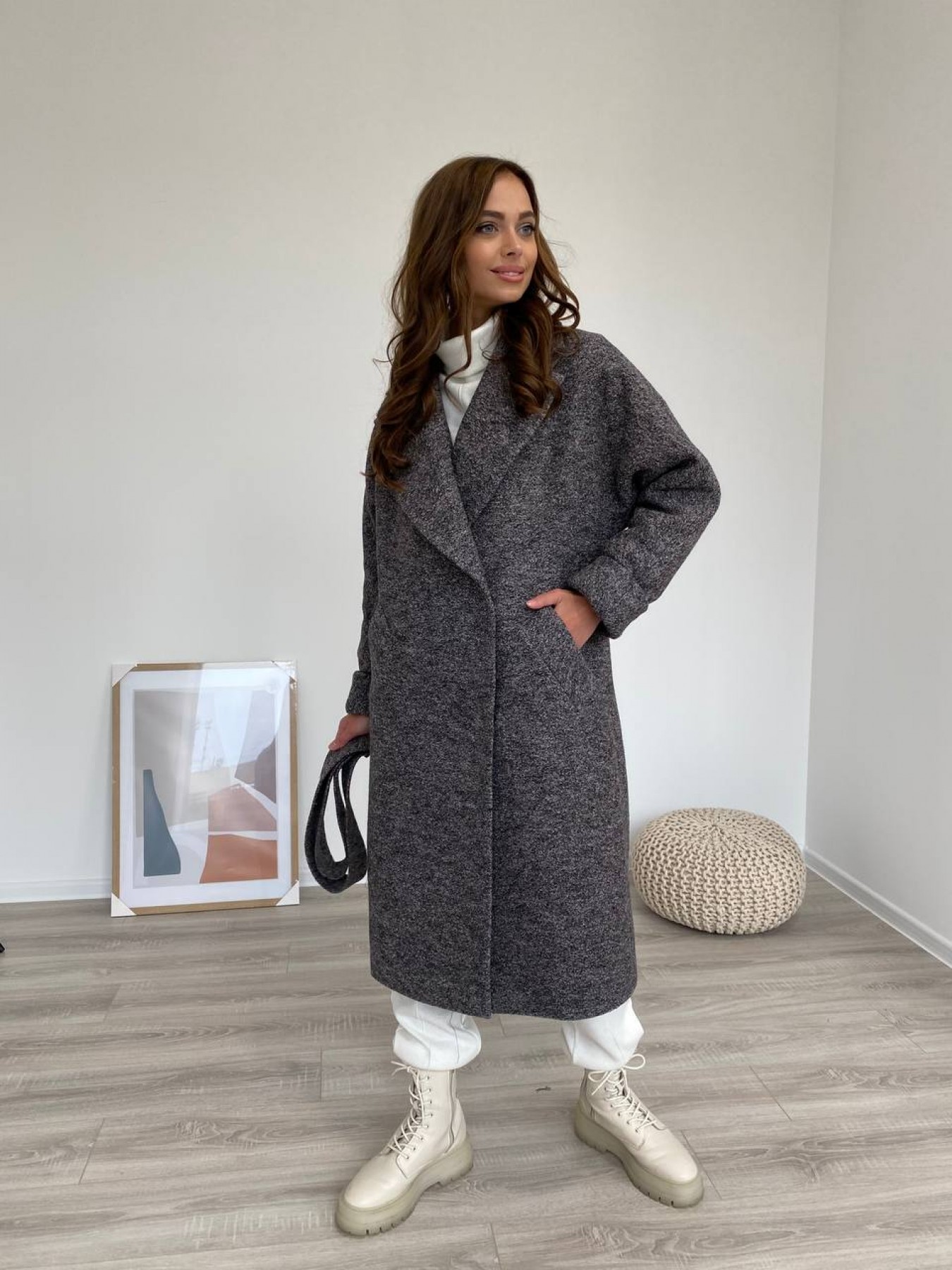 Купить женское пальто в Украине Влада зимнее пальто из шерсти варенка 11935