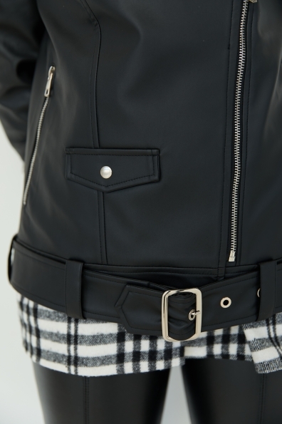Босс экокожа прокатанная куртка 14332 Цвет: Черный/Матовый