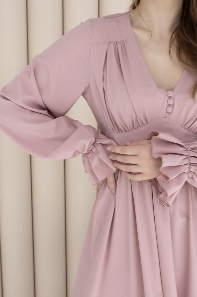 Бритни Мини д/р  СОФТ однотонный (вискоза)  платье 14113 Цвет: Розовая пудра