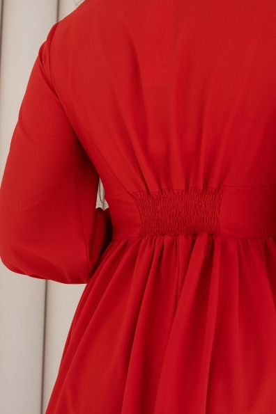 Бритни Мини д/р  СОФТ однотонный (вискоза)  платье 14113 Цвет: Красный