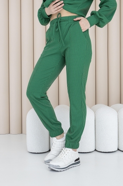 Прего Трикотаж рубчик средний д/р костюм 14411 Цвет: Зеленая травка