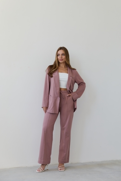 Костюми Сінгл трикотаж двунитка 14779 Цвет: темная пудра