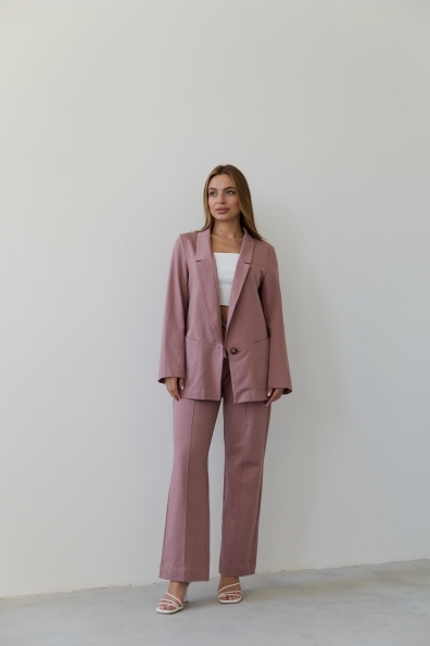Костюми Сінгл трикотаж двунитка 14779 Цвет: темная пудра