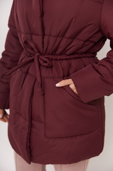 Пуховик Піно плащівка Ammy 15117 Цвет: Марсала - фото №4 Пуховик Піно плащівка Ammy 15117 Цвет: Марсала
