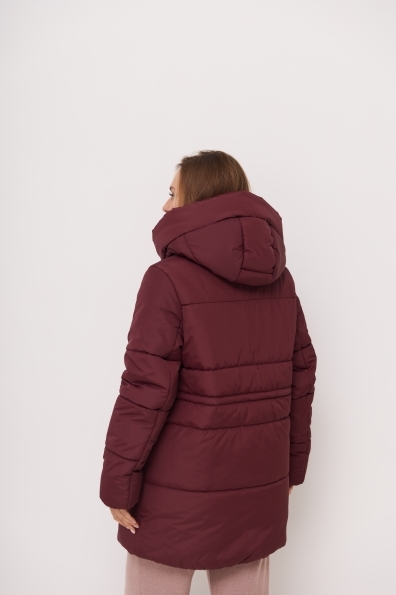 Пуховик Піно плащівка Ammy 15117 Цвет: Марсала - фото №7 Пуховик Піно плащівка Ammy 15117 Цвет: Марсала