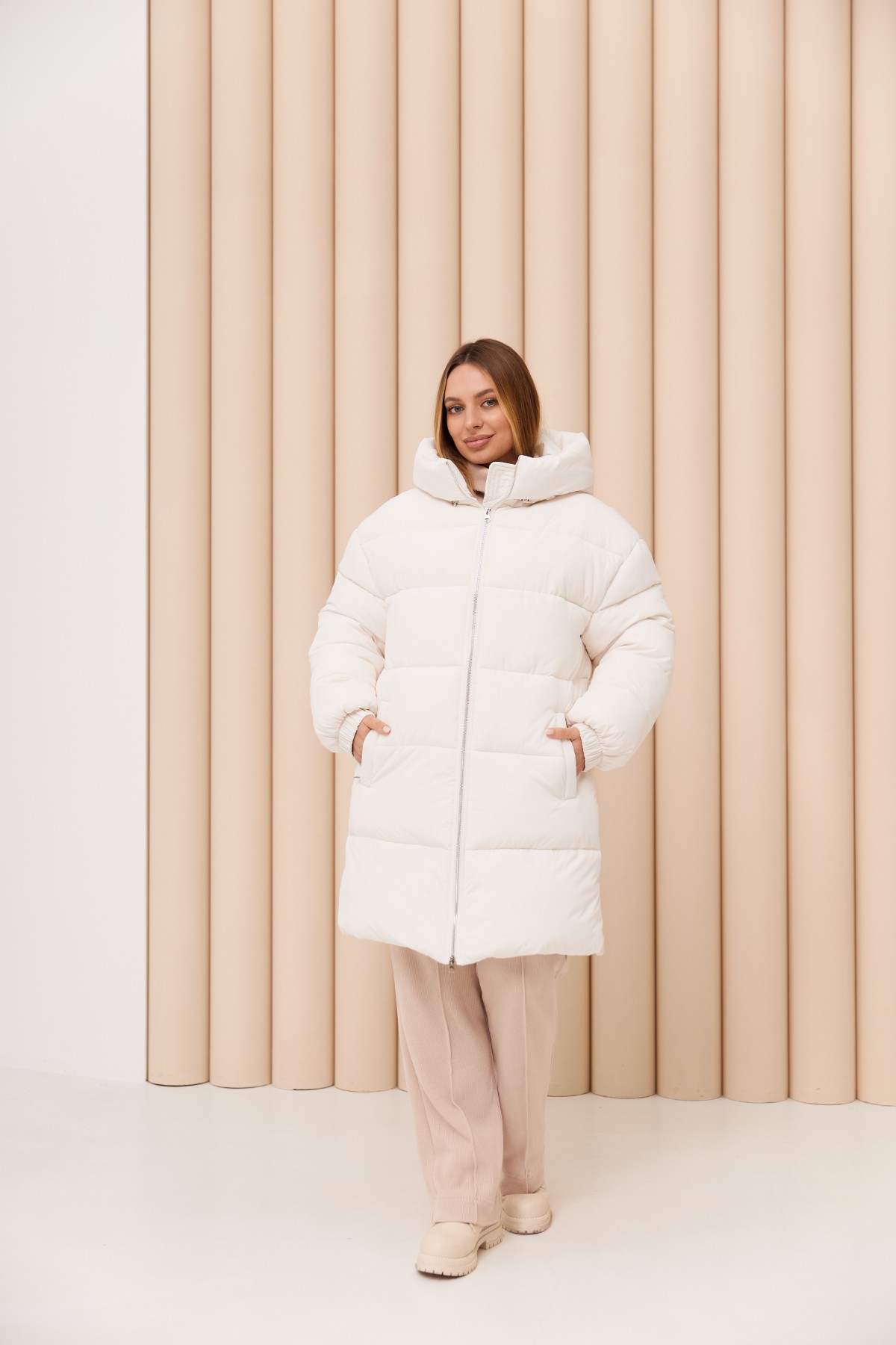 Бостон 85_700 Плащевка Ammy  с эко пухом 15300 Цвет: Молоко - фото №7 Бостон 85_700 Плащевка Ammy  с эко пухом 15300 Цвет: Молоко