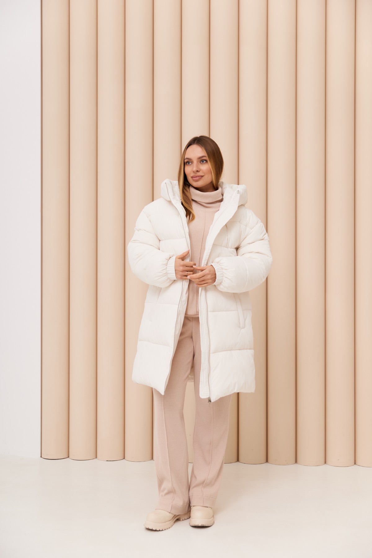 Бостон 85_700 Плащевка Ammy  с эко пухом 15300 Цвет: Молоко - фото №8 Бостон 85_700 Плащевка Ammy  с эко пухом 15300 Цвет: Молоко