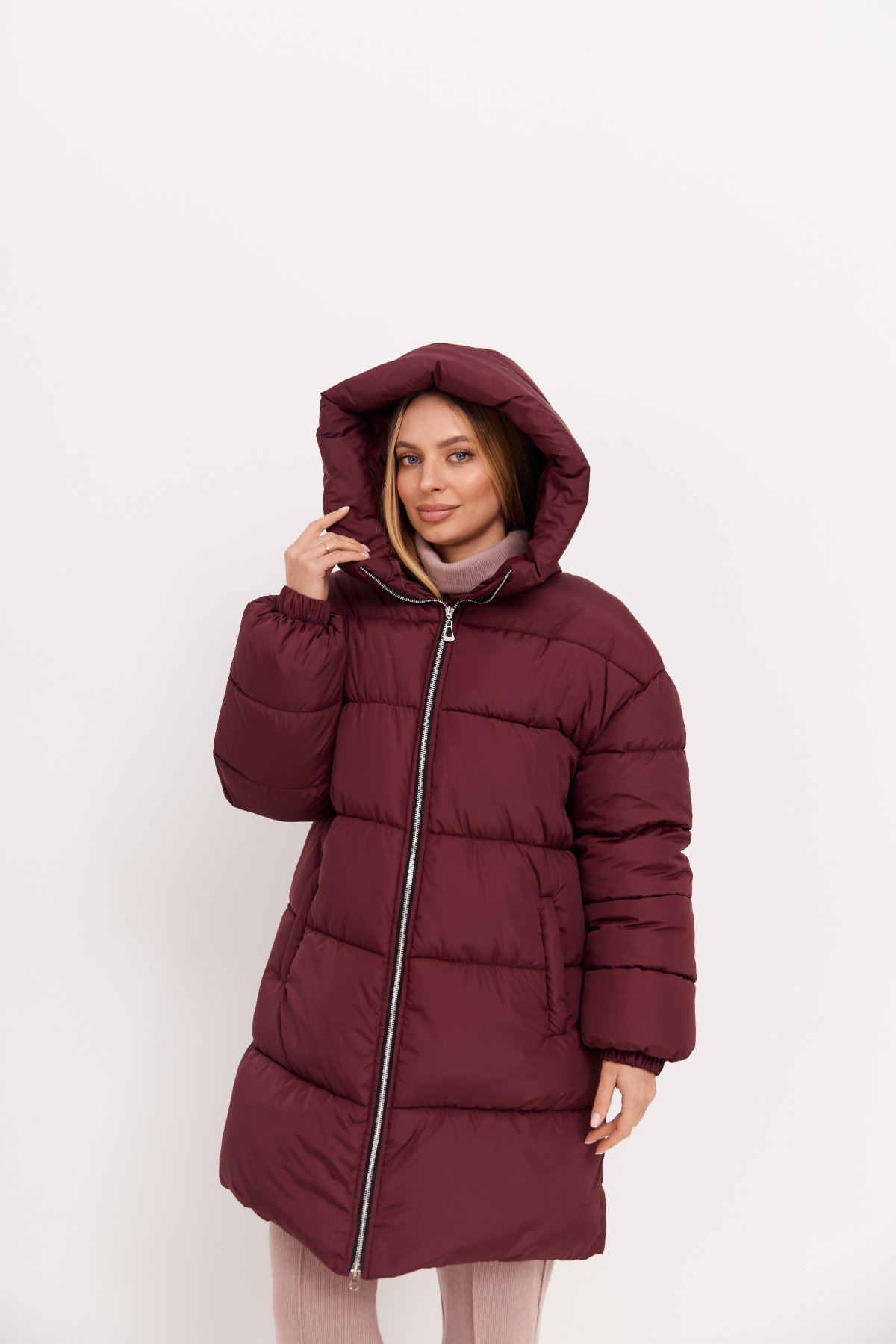 Бостон 85_700 Плащевка Ammy  с эко пухом 15300 Цвет: Марсала - фото №4 Бостон 85_700 Плащевка Ammy  с эко пухом 15300 Цвет: Марсала