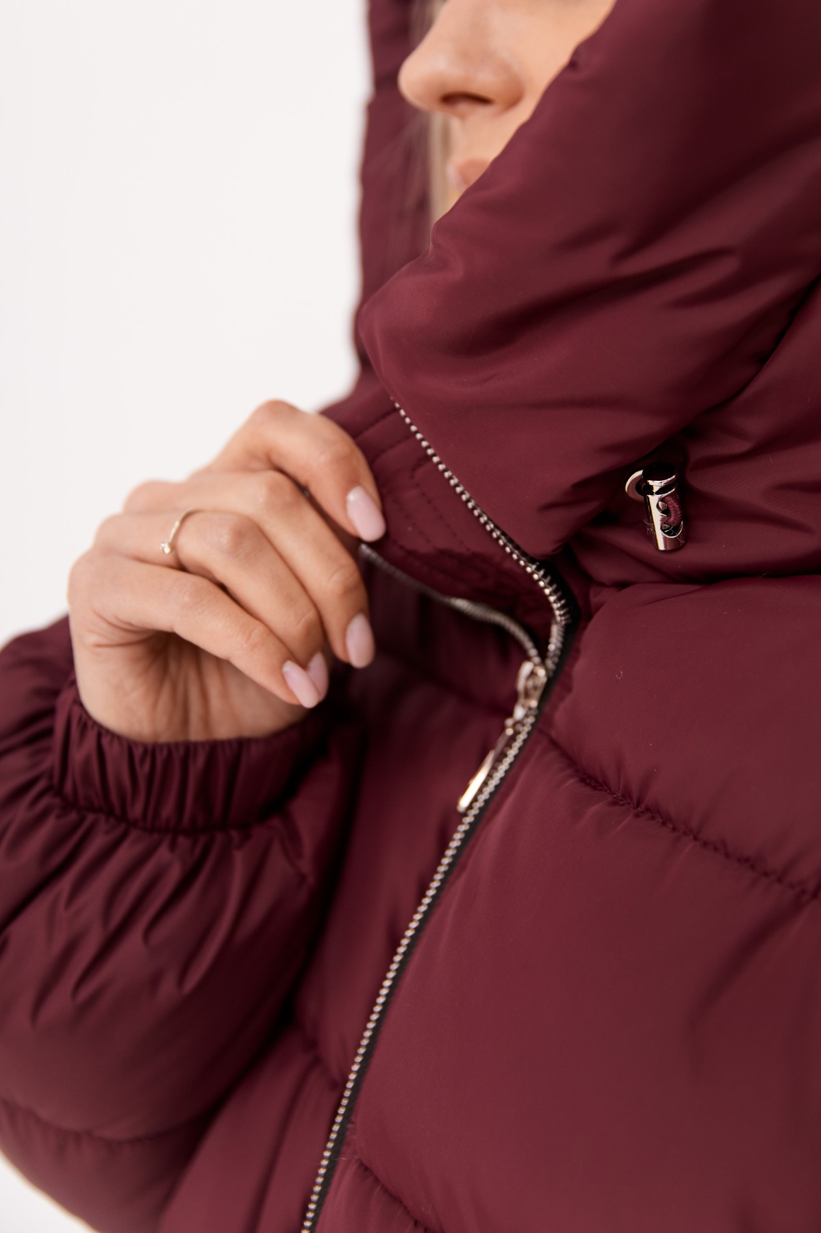 Бостон 85_700 Плащевка Ammy  с эко пухом 15300 Цвет: Марсала - фото №5 Бостон 85_700 Плащевка Ammy  с эко пухом 15300 Цвет: Марсала