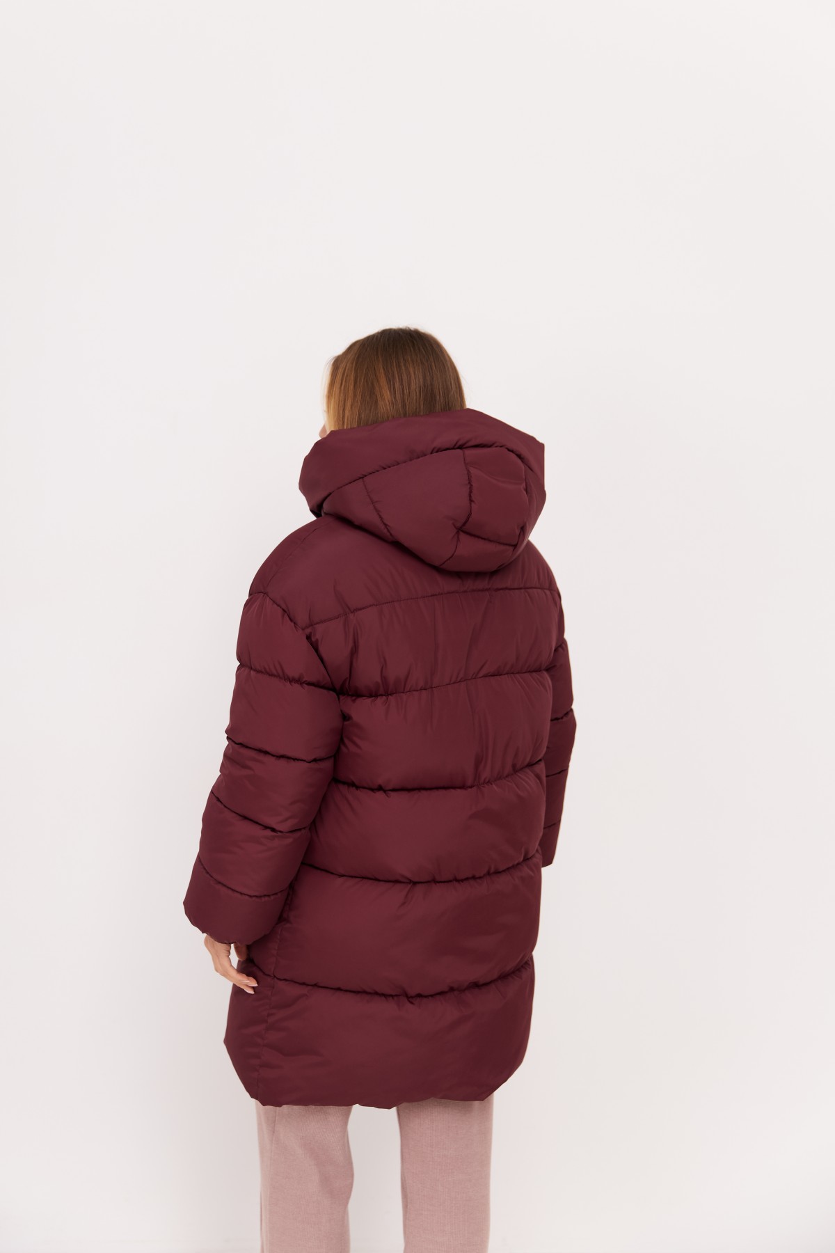 Бостон 85_700 Плащевка Ammy  с эко пухом 15300 Цвет: Марсала - фото №6 Бостон 85_700 Плащевка Ammy  с эко пухом 15300 Цвет: Марсала