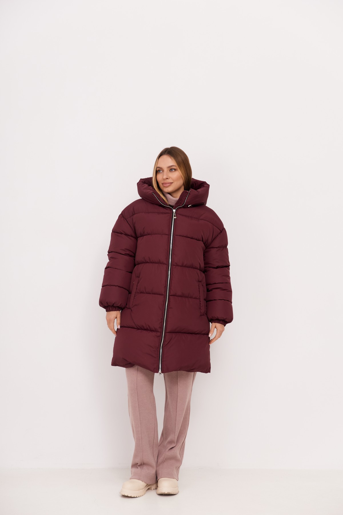 Бостон 85_700 Плащевка Ammy  с эко пухом 15300 Цвет: Марсала - фото №7 Бостон 85_700 Плащевка Ammy  с эко пухом 15300 Цвет: Марсала