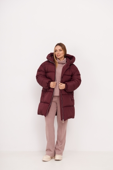 Бостон 85_700 Плащевка Ammy  с эко пухом 15300 Цвет: Марсала - фото №8 Бостон 85_700 Плащевка Ammy  с эко пухом 15300 Цвет: Марсала