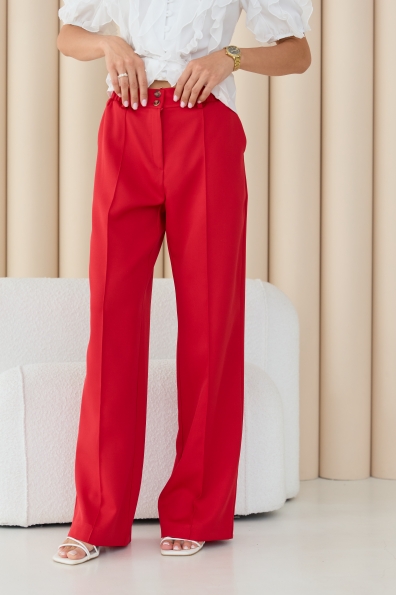 Брюки Авантаж  Костюмка креп стрейч 15836 Цвет: Червоний 31