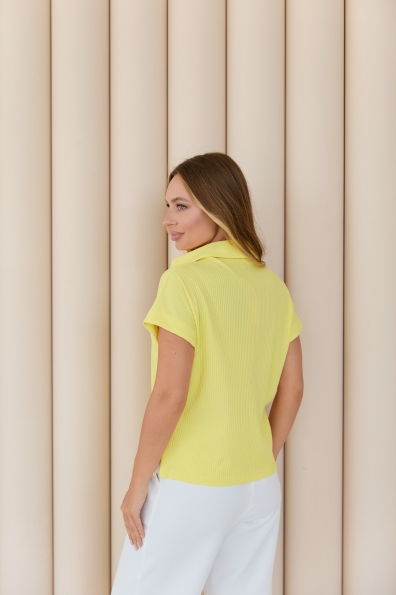 Футболка Ева поло Трикотаж рубчик середній 15818 Цвет: Лимон