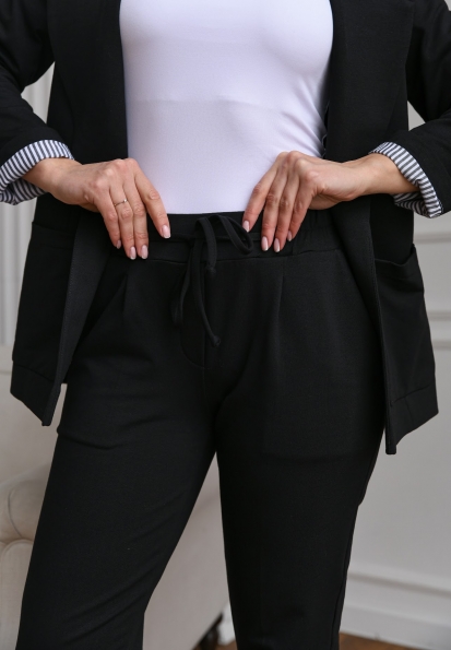 Костюм Імперіал трикотаж двонитка 16045 Цвет: Чорний