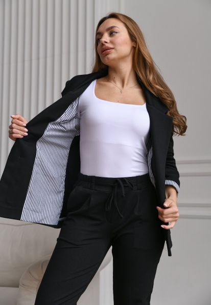 Костюм Імперіал трикотаж двонитка 16045 Цвет: Чорний