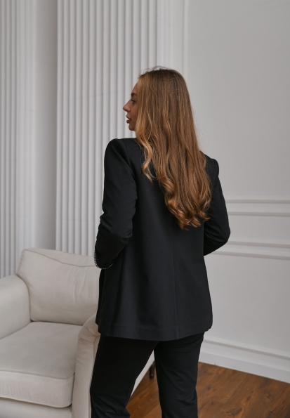 Костюм Імперіал трикотаж двонитка 16045 Цвет: Чорний