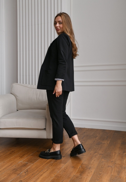 Костюм Імперіал трикотаж двонитка 16045 Цвет: Чорний