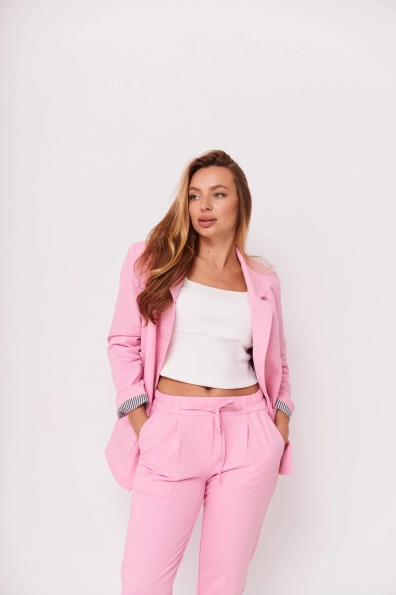 Костюм Імперіал трикотаж двонитка 16045 Цвет: Барбі 2