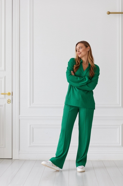 Костюм Сіті Трикотаж рубчик середній 16027 Цвет: Зелена трава