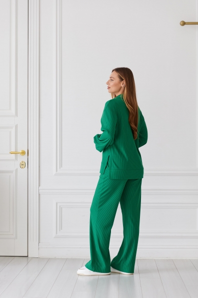Костюм Сіті Трикотаж рубчик середній 16027 Цвет: Зелена трава