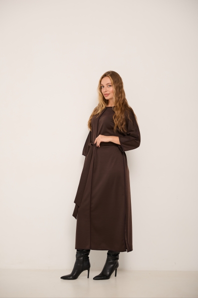 Купити Сукня "Нателла" Трикотаж француз однотонний 16184 оптом і в роздріб