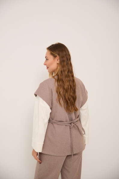 Костюм Стейл НОТ Діагональ 16067 Цвет: Шоколад 2 - фото №1 Костюм Стейл НОТ Діагональ 16067 Цвет: Шоколад 2