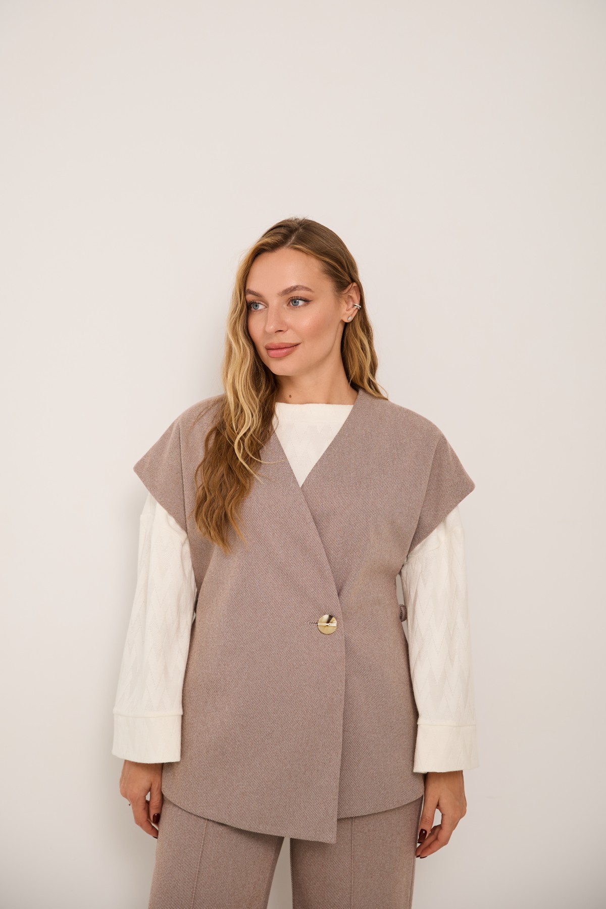 Костюм Стейл НОТ Діагональ 16067 Цвет: Шоколад 2 - фото №3 Костюм Стейл НОТ Діагональ 16067 Цвет: Шоколад 2