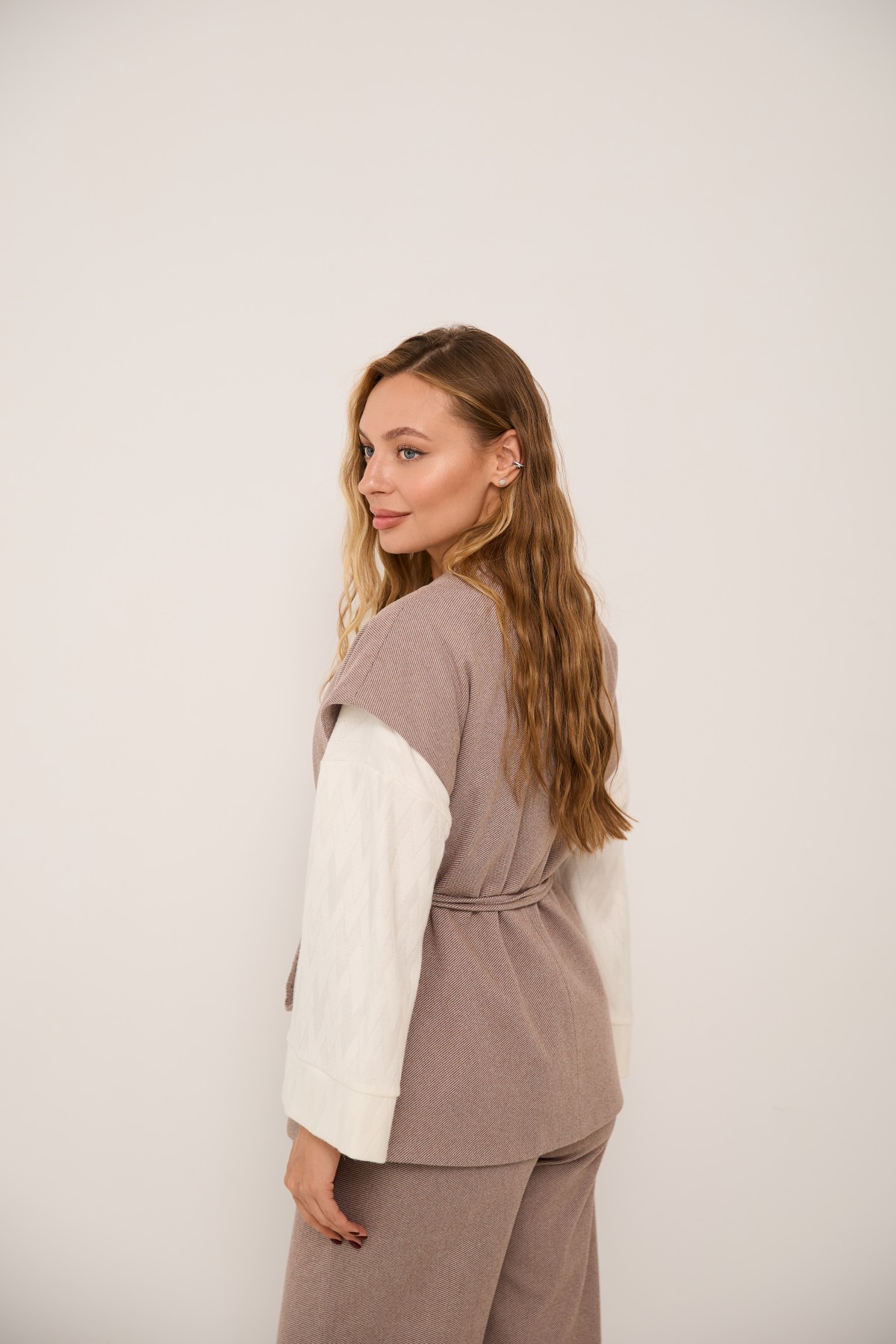 Костюм Стейл НОТ Діагональ 16067 Цвет: Шоколад 2 - фото №5 Костюм Стейл НОТ Діагональ 16067 Цвет: Шоколад 2