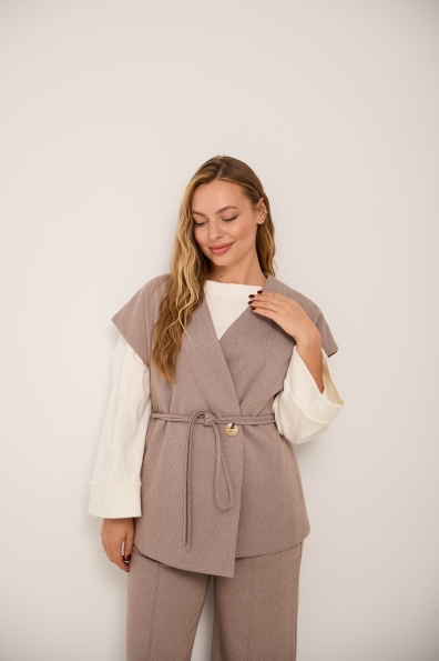 Костюм Стейл НОТ Діагональ 16067 Цвет: Шоколад 2 - фото №7 Костюм Стейл НОТ Діагональ 16067 Цвет: Шоколад 2