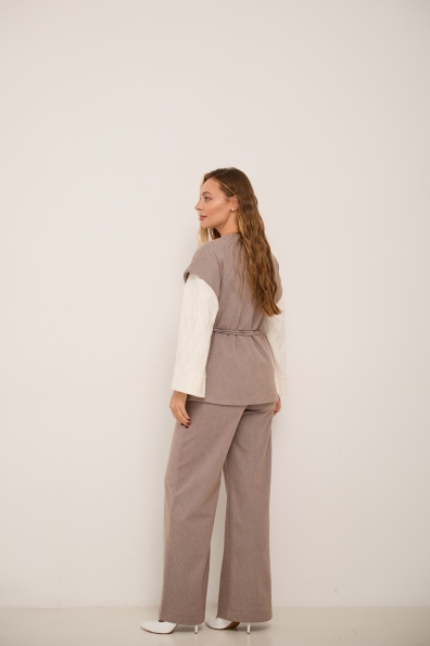 Костюм Стейл НОТ Діагональ 16067 Цвет: Шоколад 2 - фото №2 Костюм Стейл НОТ Діагональ 16067 Цвет: Шоколад 2