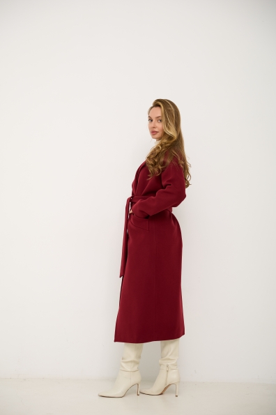 Пальто Рікота 115 Кашемір Турецький д/м 15430 Цвет: Марсала 144064