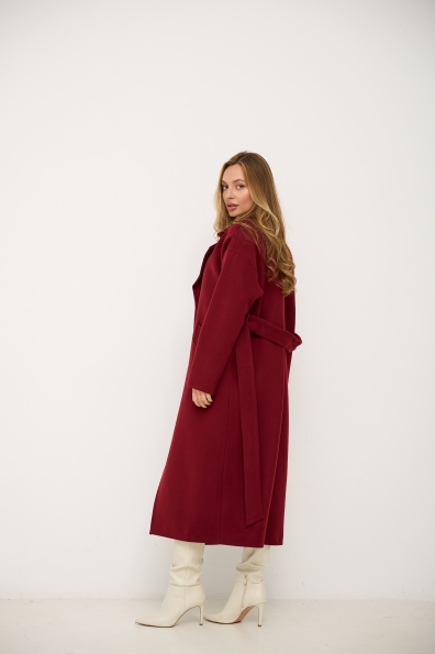 Пальто Рікота 115 Кашемір Турецький д/м 15430 Цвет: Марсала 144064
