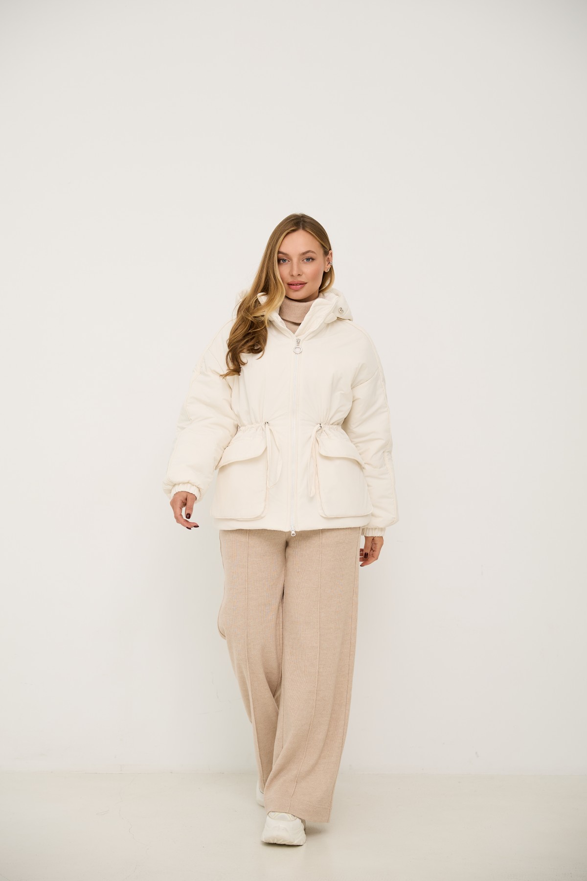 Куртка Бренд 65 Плащівка Ammy 16186 Цвет: Молоко - фото №1 Куртка Бренд 65 Плащівка Ammy 16186 Цвет: Молоко