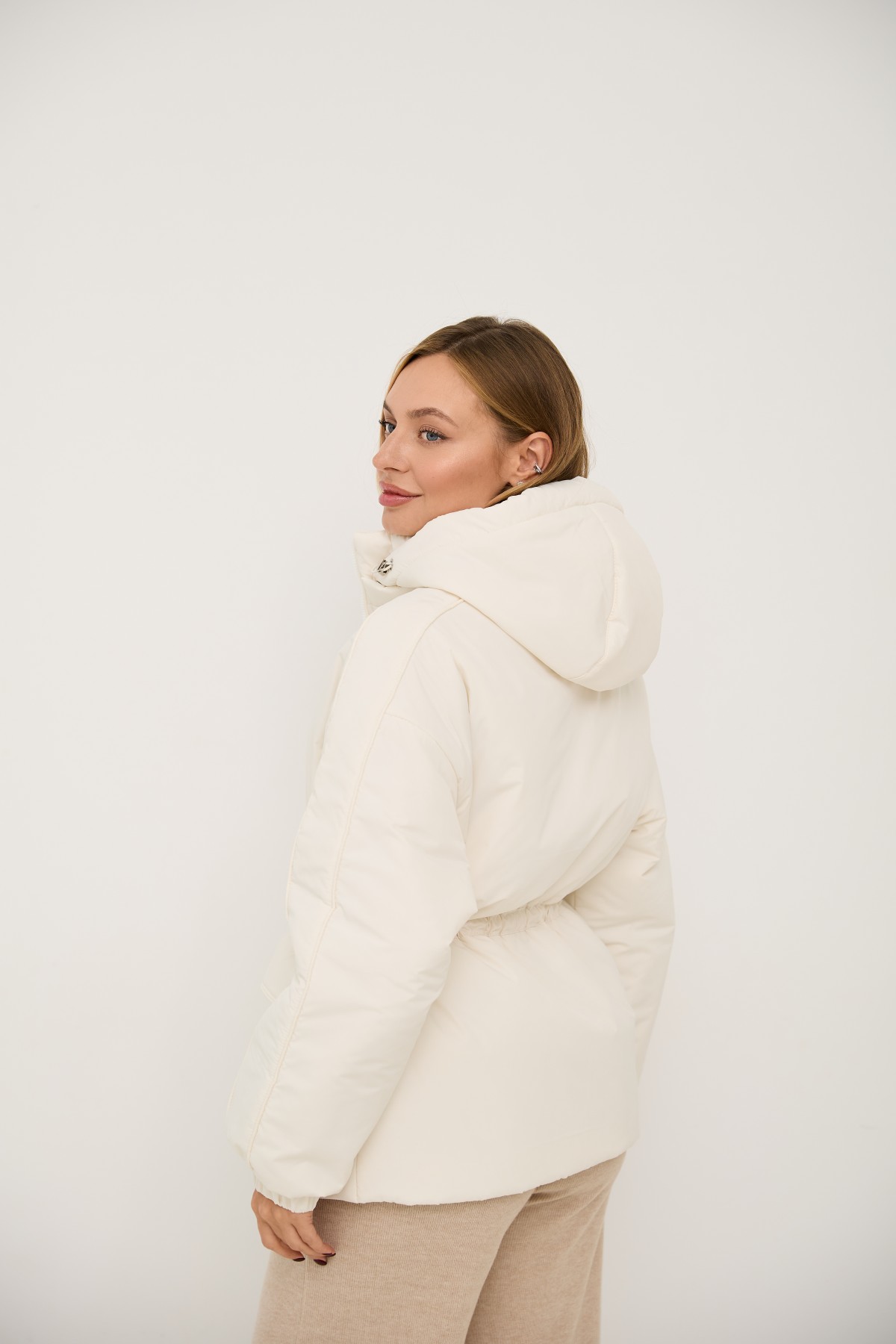 Куртка Бренд 65 Плащівка Ammy 16186 Цвет: Молоко - фото №3 Куртка Бренд 65 Плащівка Ammy 16186 Цвет: Молоко