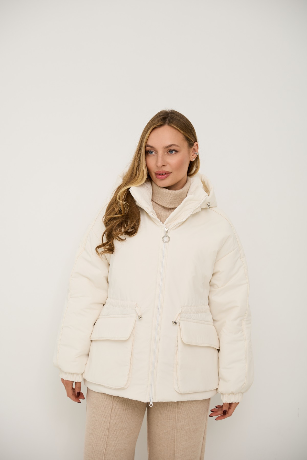 Куртка Бренд 65 Плащівка Ammy 16186 Цвет: Молоко - фото №6 Куртка Бренд 65 Плащівка Ammy 16186 Цвет: Молоко