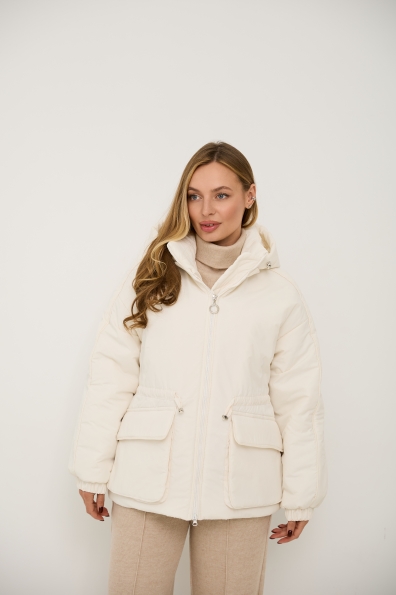 Куртка Бренд 65 Плащівка Ammy 16186 Цвет: Молоко - фото №6 Куртка Бренд 65 Плащівка Ammy 16186 Цвет: Молоко