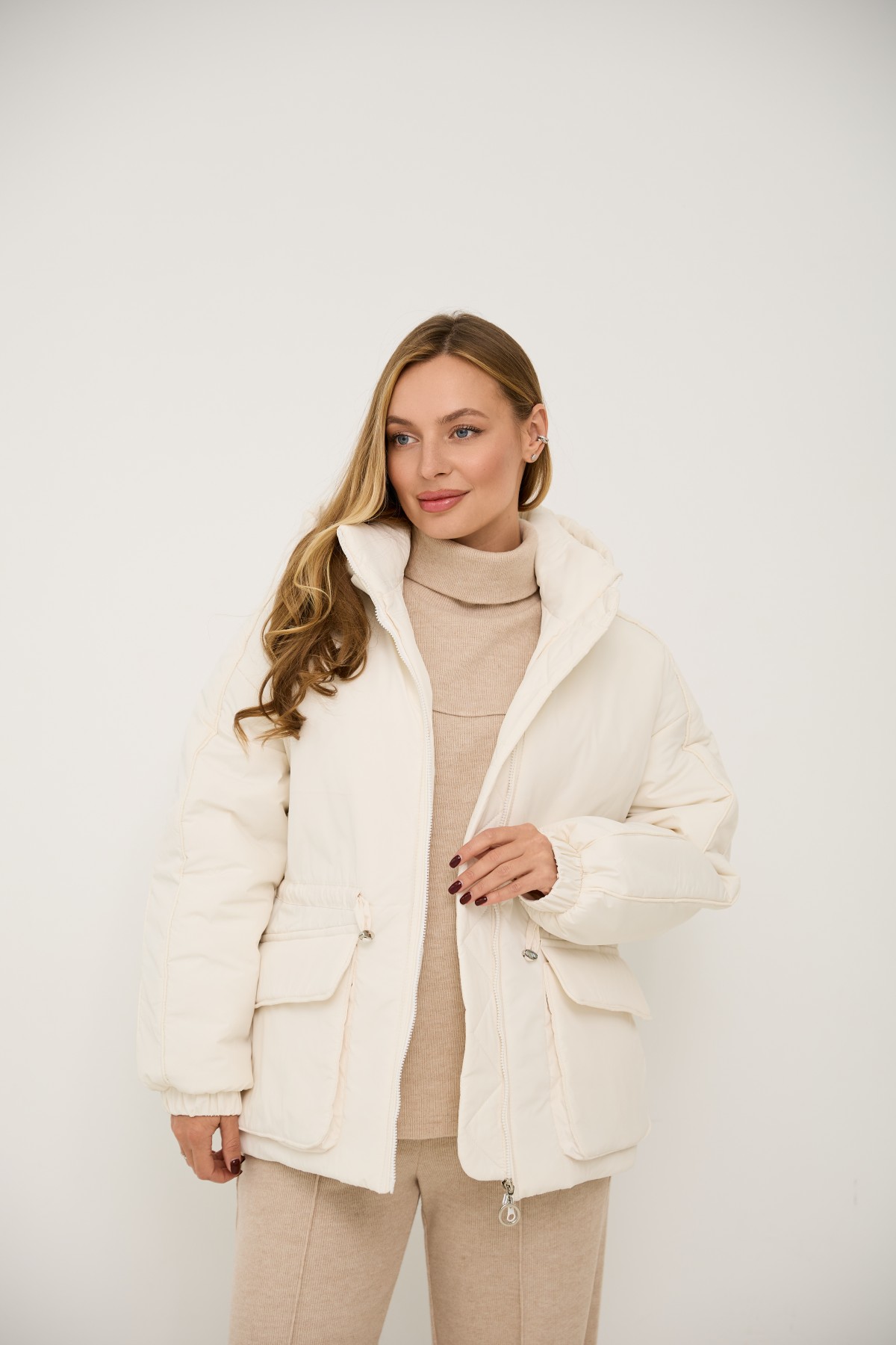 Куртка Бренд 65 Плащівка Ammy 16186 Цвет: Молоко - фото №8 Куртка Бренд 65 Плащівка Ammy 16186 Цвет: Молоко